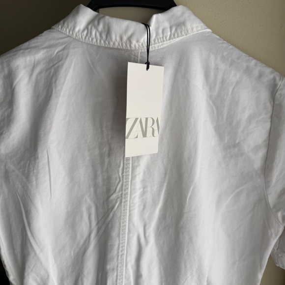 ZARA Denim Romper XS | Light Wash Utility Style NWT - Picture 12 of 13